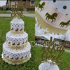 Pink and Gold Unicorn Diaper Cake