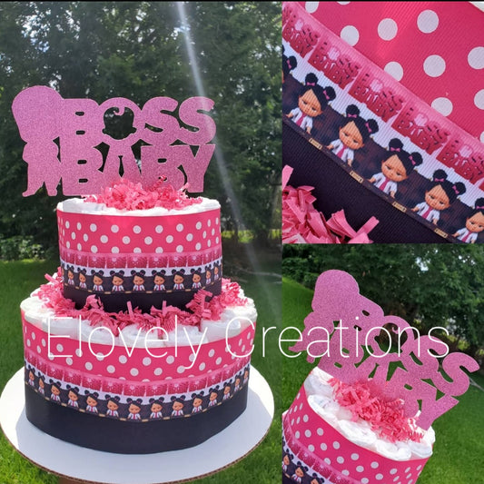 Boss Baby Diaper Cake (Girl)