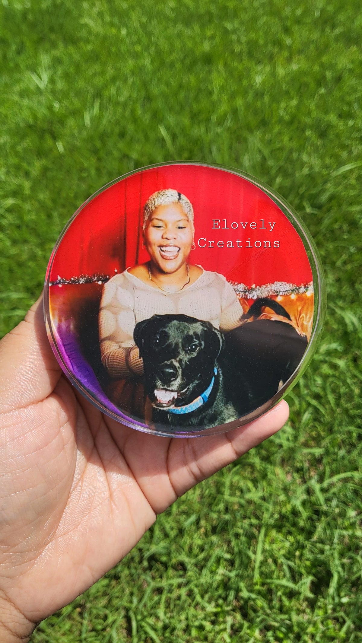 2 Custom Resin Photo Coasters