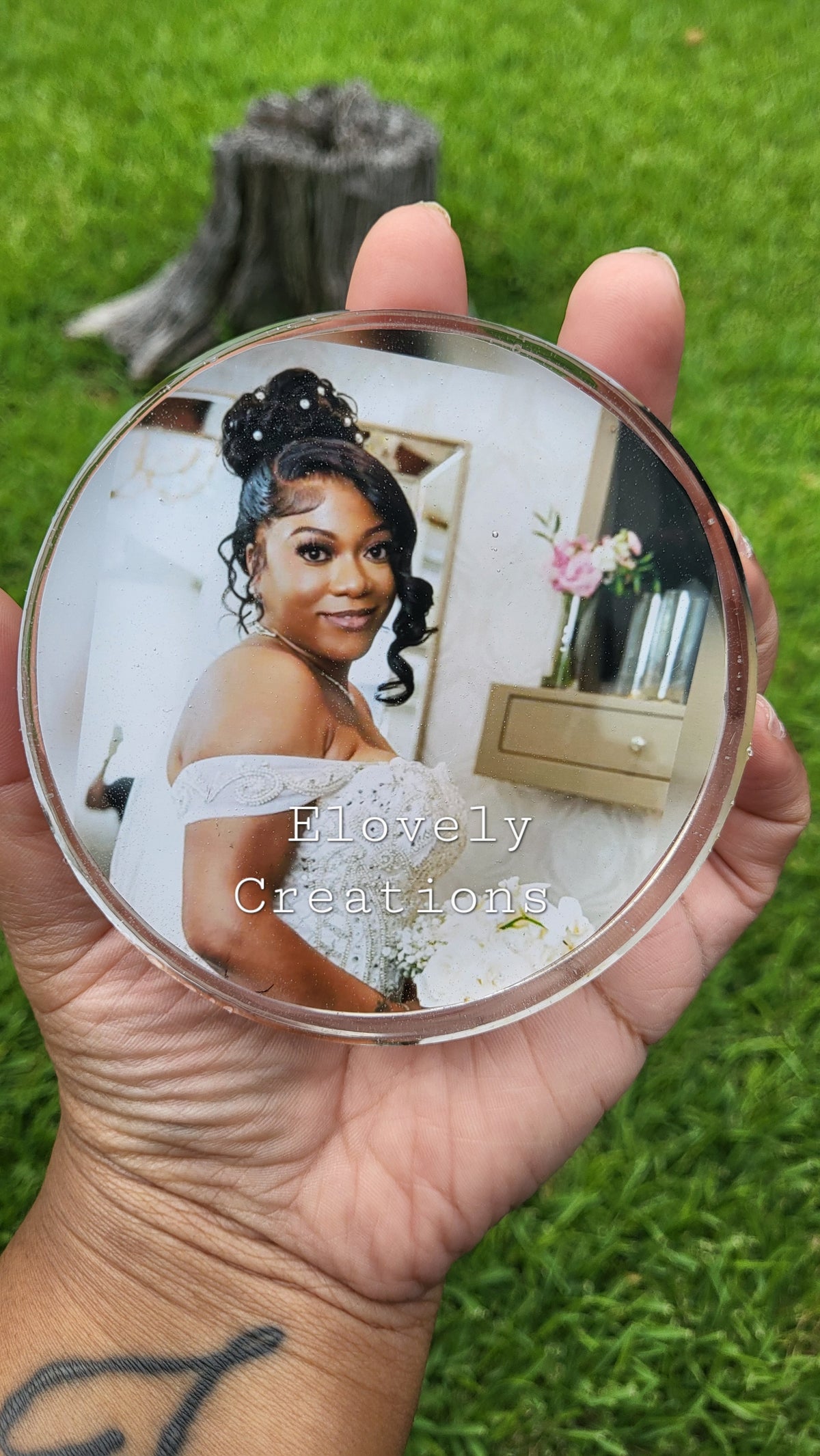 2 Custom Resin Photo Coasters