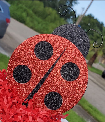 Red and Black Ladybug Diaper Cake